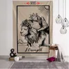 Таро гобеленовые стены висит Witchcraft Hippie Beach Beach Bear Rug Carpet Carpet Sun Moon Toemselies Bohemian Home Art Psythedelic Decor 210609