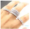 Choucong vintage moda jóias real 925 prata esterlina princesa topázio branco cz diamante eternidade feminino casamento noivado banda r3373