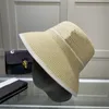 Moda Designer chapéu de palha senhoras marca Bucket chapéu elegante estilos tendência homens de praia de praia boné de beisebol de alta qualidade 4 estilos