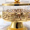 High Quality Unique European Style Shiny Gold Finish Metal & Acrylic Salt/Sugar/Tea/Coffee Jars Tableware Dinnerware