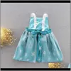 Abbigliamento per bambini Baby Maternity Drop Delivery 2021 Kids Girl Cartoon Grembiule Dress 5 Princess Fancy Oilproof Bow Strap Abiti in pizzo Ope2402246