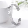 Skyrim Women Stainless Steel Cuff Vikings Bangle Irish Knot Celtics Knot Amulet Talisman Wiccan Bangles Bracelet Jewelry Gift Q0719