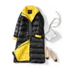 Winter Long Casaco Mulheres Ultra Luz Branca Duck Down Jacket Feminino Solto Windproof 210423