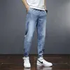 Män svart mode baggy jeans 2022 koreansk stil casual harem byxor överdimensionerade brett ben streetwear varumärke hip hop denim män