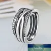 Original Openwork Eternity Entwined Crystal Rings For Women 925 Sterling Silver Ring Wedding Party Gift Europe Jewelry Factory price expert design Quality Latest