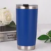 18 Colors Mug 20oz Tumblers Stainless Steel Vacuum Insulated Double Wall Wine Glass Thermos Coffee Beer Big Capacity Mugs With Lids For Travel
