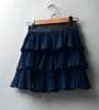 Fashion-Summer Women Pleated Skirts Elasticity Waist Mini Skirt Ladies Chiffon Skirt Casual Cake Skirts Solid Color Femme Clothing