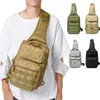 Borsa a tracolla tattica Army Military Assault Molle EDC Sling Backpack Outdoor Caccia Viaggi Camo Camping Crossbody Chest Bag Y0721