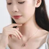 Pendant Necklaces MEETSOFT Silver Plated Necklace Minimalist Clavicle Chain Jewerly Projection Microcarving Zircon Accessories Gift