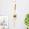 Garden Decorations 35inch Bohemian Handmade Rope Flower Pot Holder Plant HangerBalcony gardening flowerpot hanging basket