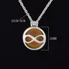 VisionMood Openable Infinity 2 In 1 Pendant Choker Mood Necklace Temperature Change Color Feeling Emotional Woman Necklaces2953