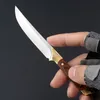 Küçük Düz Sabit Bıçak Bıçak 7Cr13MOV Blade Kırmızı Sandal Ahşap Saplı Taktik Cep Avcılık Balıkçılık EDC Survival Aracı Bıçaklar L-143