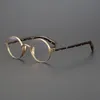 Винтажные ацетатные титановые очки кадр мужчин женщин маленький круглый рецепт оптическая миопия очки очки очки модные солнцезащитные очки кадры