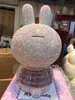 Klibbig rhinestones björn kanin mousserande diy full diamant figure pengar låda skrivbord anime dekor mycket shinning hem decore