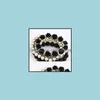 Jewelrytrendy Braccialetto in corda elastica Set Mti Layer Rose Charm Perline Braccialetti elastici in stile coreano Drop Delivery 2021 Qxavm