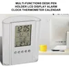 Other Clocks & Accessories Digital Desk Pen/Pencil Holder LCD Alarm Clock &Calendar Display