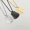 Pendanthalsband 2021 IP Black 316L Rostfritt stål 2st Dog Tag Halsband Mens Fashion Jewelry Cara0471243W