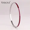 Clr. Emaille van topkwaliteit roestvrijstalen bangle manchet armbanden accessoires voor vrouwelijke kleding trendy sieraden