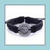Autres accessoires de mode Bracelets pour hommes et femmes, bracelets en cuir et boutons tissés en acier, style rétro, Taijiquan, livraison directe de bijoux 2021