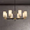 Modern Bakır Kolye Lamba Yaratıcı Çin Düğüm Cam Süspansiyon Işık Otel Cafe Bar Oturma Yemek Yatak Odası Asılı Aydınlatma