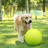 24 cm stor tennisboll leksak husdjur hund uppblåsbara tennisbollar tuggar leksak 9.5 tum jätte husdjur leksak mega jumbo barn leksaker bollar utomhusordh9877