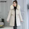 SWREDMI épais manteau d'hiver chaud femmes veste doublure de fourrure plus 5XL 6XL à capuche femme longue Parkas vêtements de neige vêtements rembourrés 211223