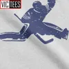 Mann Eishockey Goalie T-Shirt Sportschläger Puck Winter T-Shirts Casual Kurzarm Tops Baumwolle T-Shirts Party T-Shirt 210420