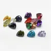 15 Stück – 1 Los pro Farbe, Gesamtgröße der Perlen: 4 x 6 mm ~ 10 x 12 mm, birnenförmige lose Zirkonia-Steine