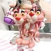 Animado Anime Pantera Pantera Chaveiro Cute Animal Decoração Bell para Mulheres Saco Charme Keyring Acessórios Acessórios GiftsJ7J9J7J9