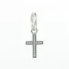 Autentiska 925 Sterling Silver Smycken Ssymbol av tro med Clear CZ Charm Charms Passar European Pandora Style Jewellry Armband Halsband DIY 791310CZ
