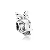 925 Silver Fixed Buckle Full Drill Cartoon Mouse Minn Pärled Diy Beads Clear CZ Fit Original Pandora Armband Halsbandsmycken