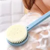 Supply to Amazon MOQ 50 PCS Customized Printing LOGO Body Brush with Soft Nylon Bristles Back Scrubber for Shower with Long Plastic Handle Exfoliating Skin