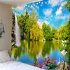 Mooie natuurlijke landschap kunst Mandala Gedrukt Polyester Tapijtwand Muur Opknoping Voor Decorate Home Woonkamer Slaapkamer Office 6 Siz 210609