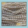 Beaded Necklaces & Pendants Jewelry 7-8Mm Baroque White Natural Pearl Necklace 36Cm Bridal Gift Choker Wholesale Of Semi-Finished Products D