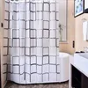 Bathroom Shower Curtains Waterproof Bath Curtain PEVA Modern Geometric Plaid Pattern Farmhouse Home Decoration Translucent 210609