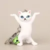 Children's gift Keyring multi color standing dancing Cat Pendant lady's bag pendant accessories lovely animal keychain