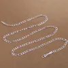 2MM Silver plated Chain Necklace For Women Men Fashion Gold Colors Choker Chains Fit Pendant Jewelry 16-30 inches