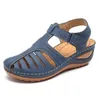 Mulher verão couro vintage fivela casual costura mulheres sapatos sólidos sapatos femininos plataforma senhoras mais 35-44