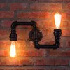 Vägglampa amerikanska kreativa lampor retro loft vatten rörljus bar cafe restaurang pub klubb hall gångjärn industrin vind trappa sconce bh