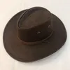 Color liso de color sólido gorra grande de gorro de cuerda occidental jinete vaquero sombrero wxy155