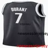 Tani niestandardowy Kevin Durant #7 Patch Swingman Jersey Szygowane męskie koszulki koszykówki XS-6xl