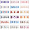 30pcs 3D Papillon Faux Ongles Patch 18 Styles Détachable Court Faux Ongles Appuyez sur Couverture Complète DIY Nail Art Conseils Manucure