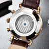 Manner Automatische Mechanische Tourbillon Uhr Mode Lassig Leder Kalender Mond Phase Sport Uhren Relogio Masculino Relojes de pulsera