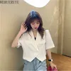 WERUERUYU Short Sleeve Thin Small Suit Jacket Female Summer Korean Fashion Style Casual Short Suit Jacket Professional Suit 210608