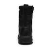 Hohe Qualität Outdoor Leder Kampf Stiefel Männer Hohe top Schwarz Plattform Unise Armee Schuhe Zipper Echtes Leder Winter Stiefel Männer