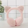 Berets 2021 Dobrável Lantejoulas Gato Espigas De Pelúcia Earmuffs Mulheres Menina Aquecedor De Peles Aquecedor Muffs Glitter Headband Dos Desenhos Animados Earlap