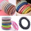 26 colors 65cm High Quality Telephone Wire Cord Gum Hair Tie Girls Elastic Band Ring Rope Candy Color Bracelet Stretchy Scrunchy9594434