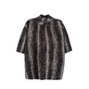 Summer Mens Leopard Shirts Streetwear Clothes Vintage Bekväm kort ärmskjorta för mannen Camisa Masculino Blus Men Men's Casual