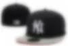Granatowy kolor Nowy haft letni baseball sporty sportowy czapkę męskie pełne zamknięte czapki swobodny list rekreacyjny A C264O