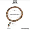 Reiki Hexagonal Natural Stone Pendant Necklace For Men Women 8mm 108 Mala Beads Long Male Rosary Jewelry Necklaces2795